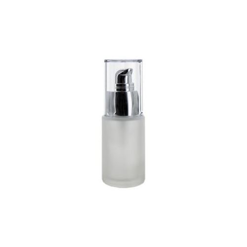 Transparent glass bottle with pump, 30 ml