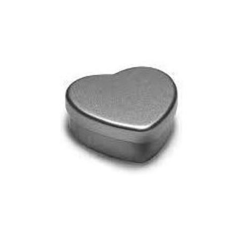 Aluminum can with a heart-shaped lid silver, approx. 20 ml