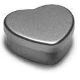 Aluminum can with a heart-shaped lid silver, approx. 20 ml, 1 pc