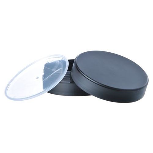 Plastic packaging for cream with an intermediate lid, flat black, 100 ml