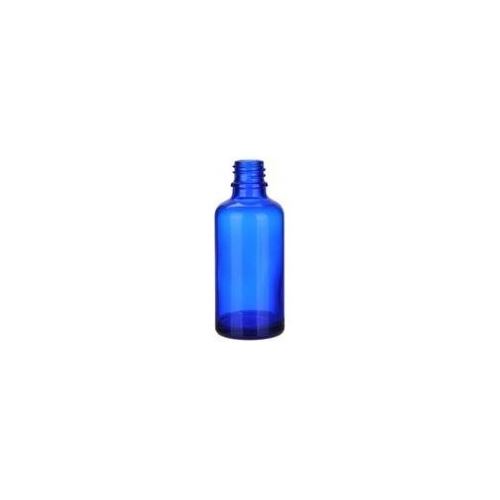 Glass bottle without cap, blue, 30 ml