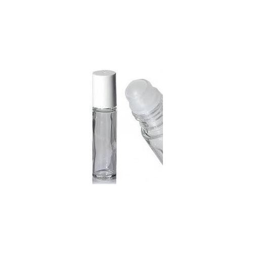 Roll-on glass, 10 ml with white cap