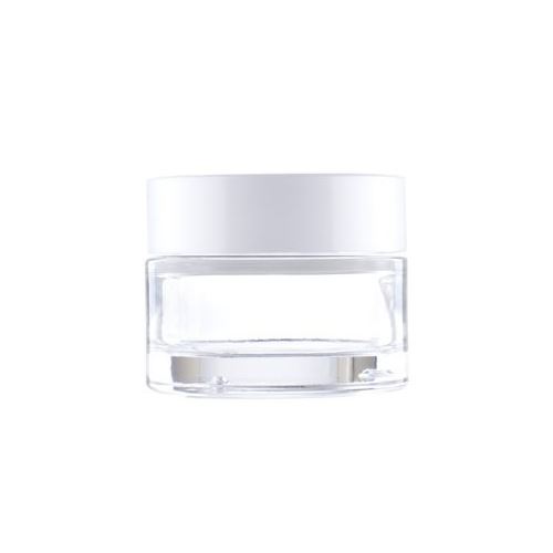 Glass container for cream with a clear lid, 50 ml