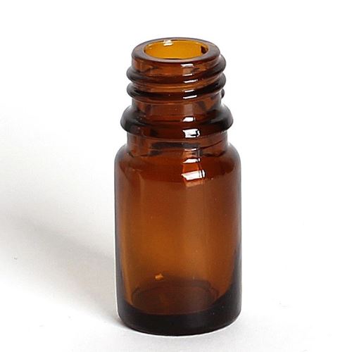 Brown glass bottle without cap, 5 ml