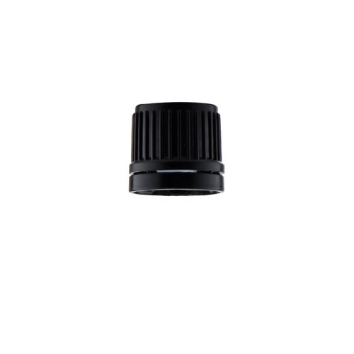 Cap with locking ring without dropper, black