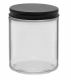 Glass container with black lid 300ml, 1 pc