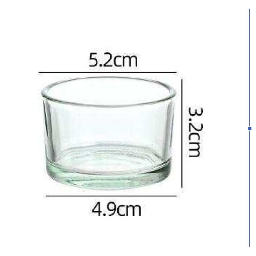 Round clear glass container for tea light, 240 pcs