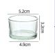 Clear round glass cover for a tea light, 1 pc