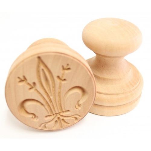 Wooden soap stamp with decoration