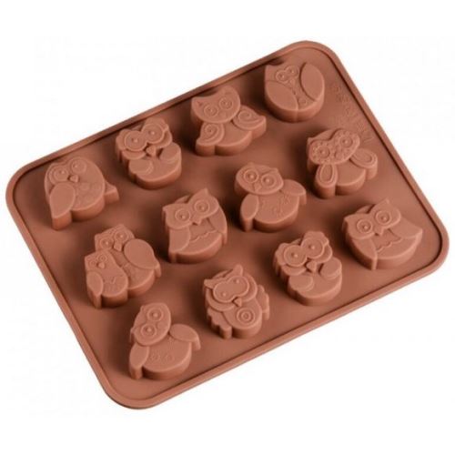 Silicone mold for chocolate or soaps - owls