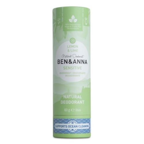 Solid natural deodorant Ben & Anna, Sensitive Lemon and lime, 60 g