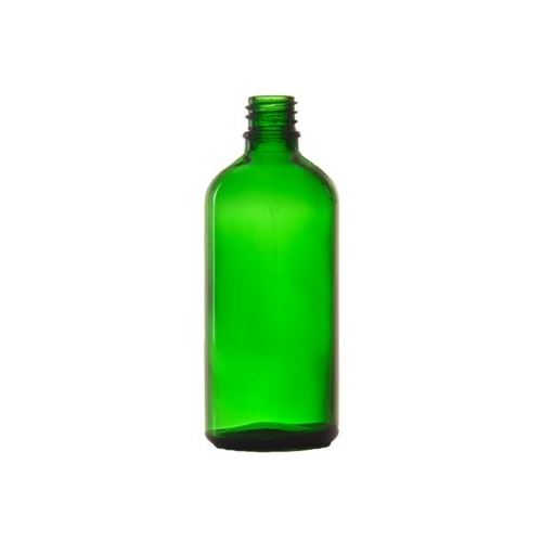 Glass bottle without cap, green, 100 ml