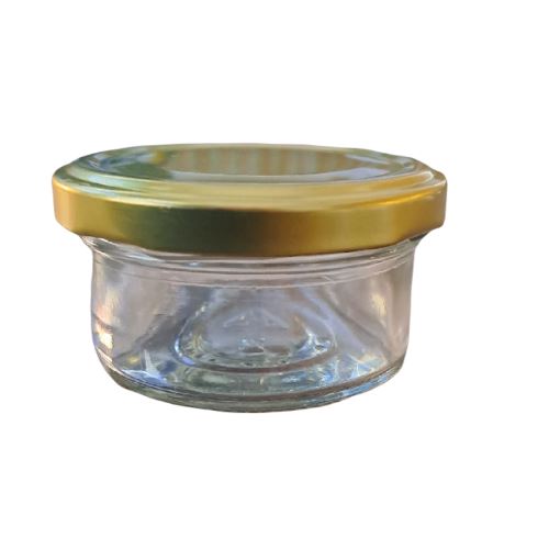 Glass container with clear lid, 65 ml