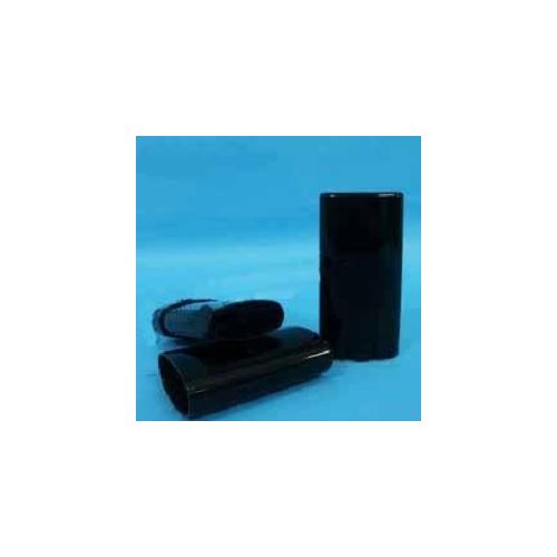 Plastic packaging for solid deodorants, flat black, 15 ml