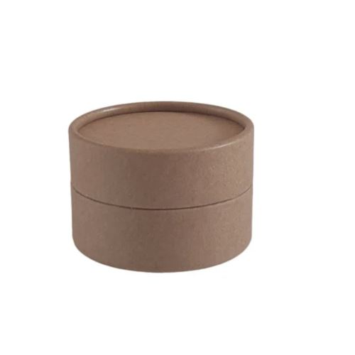 Round paper packaging with waxed kraft layer, 100 ml