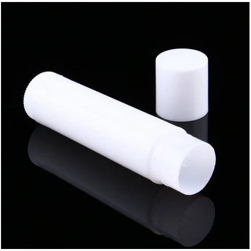 Plastic tube for lipstick or lip balm, white, 4.5 ml