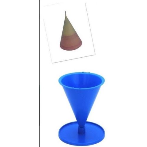 Plastic mold for a cone candle