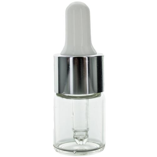 Clear glass bottle with pipette, 5 ml