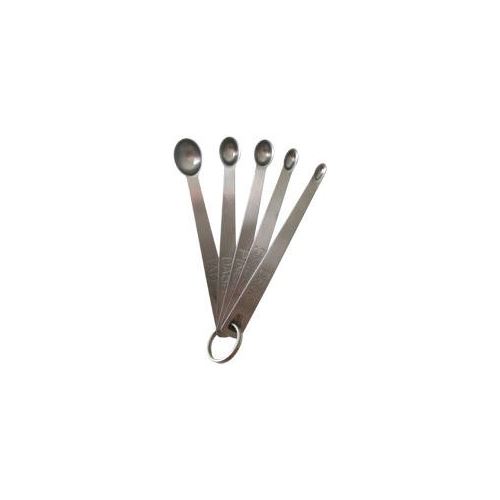 Set of stainless steel measuring spoons