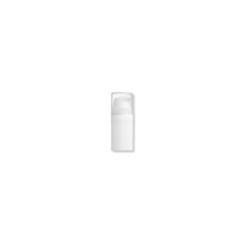 Airless white plastic bottle, 15 ml