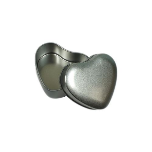 Aluminum can with a heart-shaped lid silver, approx. 80 ml