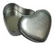 Aluminum can with a heart-shaped lid silver, approx. 80 ml, 1 pc