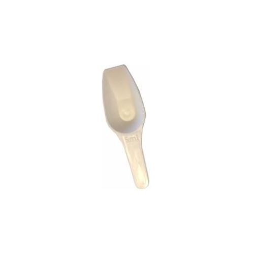 White plastic measuring scoop, 5 ml