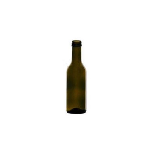 Glass bottle with antique aluminum cap, 190 ml