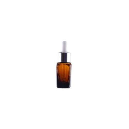 Glass bottle, square 10ml with silver pipette