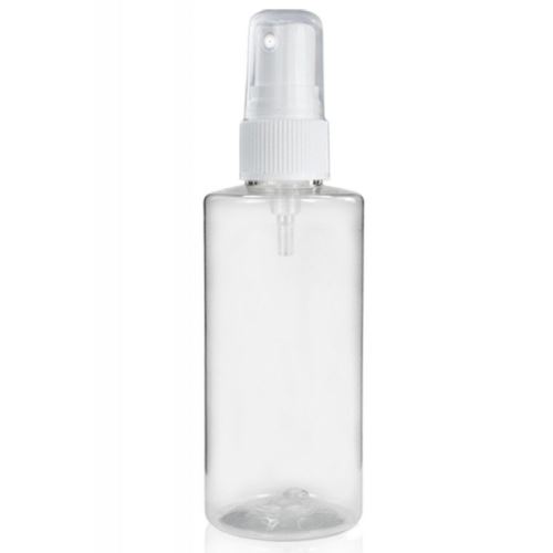 Clear glass spray bottle, 125 ml