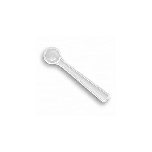 Plastic measuring spoon, transparent, 0.5 ml