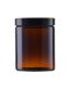 Glass container for brown cream with a black lid, 180 ml, 1 pc