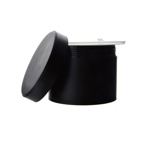 Plastic cream packaging with a black spacer, 300 ml black