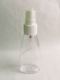 Clear pyramid-shaped plastic bottle with white sprayer, 50 ml, 1 pc