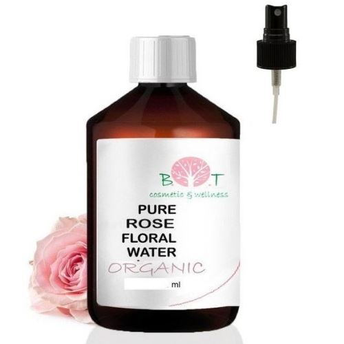 Rose flower water with atomizer, organic