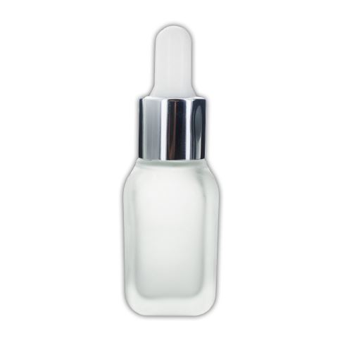 Transparent glass bottle with pipette, 15 ml