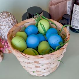 Solid perfume in an egg