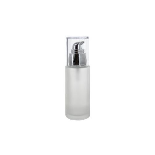 Transparent glass bottle with pump, 50 ml