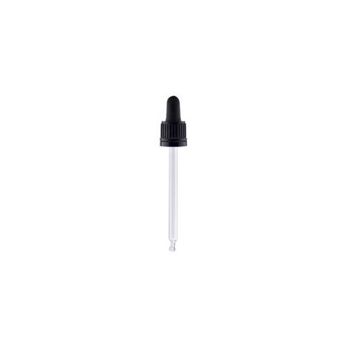 Lock ring cap with black pipette for 100 ml bottle, 18/415