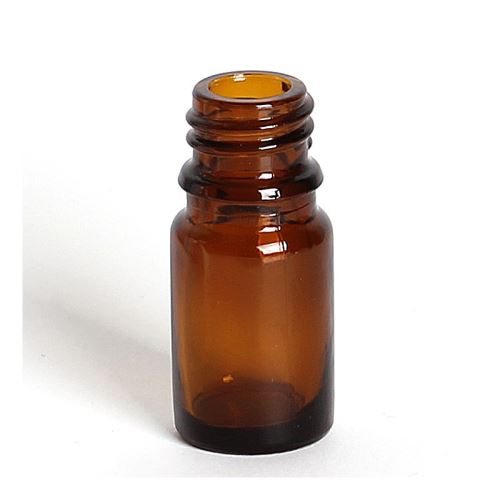 Brown glass bottle without cap, 5 ml