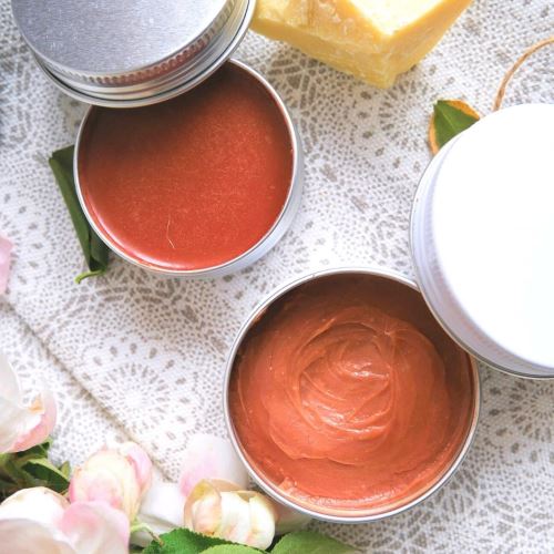 Cleansing skin balm with pink clay - chocolate with cherries