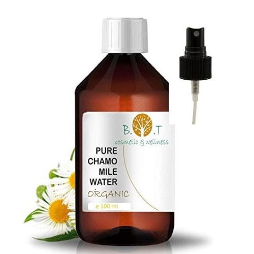 Chamomile flower water with atomizer, organic