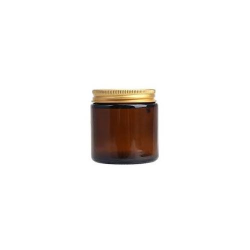 Brown glass with gold lid, 120 ml