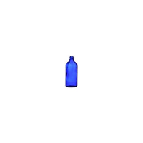 Glass bottle without cap, blue, 100 ml