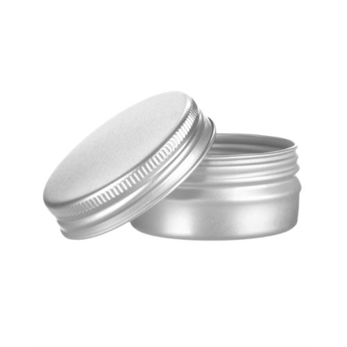 Aluminum can with lid, round with higher edges, 15 ml