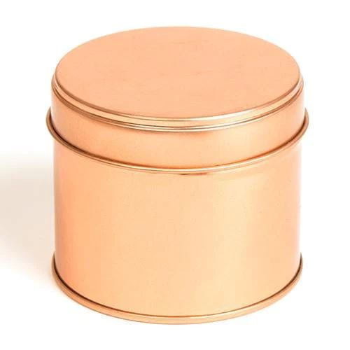 Pink tin bowl with full lid, 250ml