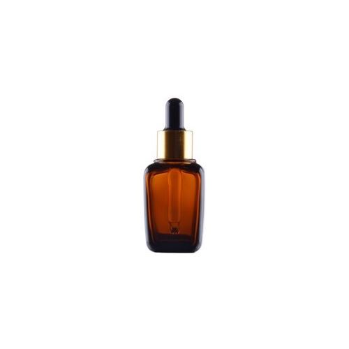 Square brown glass dropper bottle, 30 ml