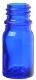 Glass bottle without cap, blue, 5 ml, 1 pc