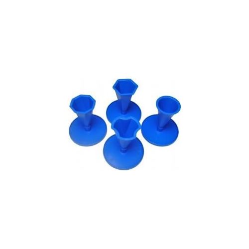 Plastic mold for candles, set of four types