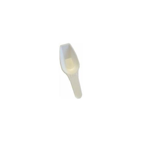 White plastic measuring scoop, 2 ml